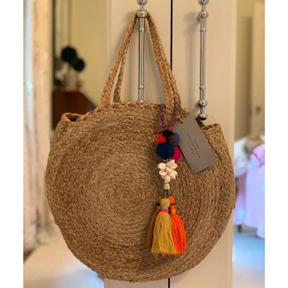 round straw bag zara